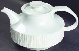 Thomas Arcta White Teapot & Lid, Fine China Dinnerware   Arcta Shape,All White,E