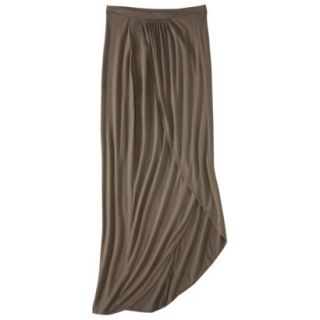 Mossimo Womens Wrap Front Maxi Skirt   Timber L