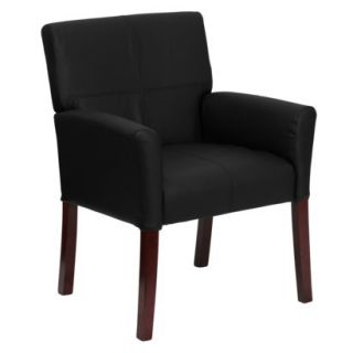 Armchair Bonded Leather Reception Chair   Black