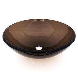 Sepia Tempered Glass Sink Bowl