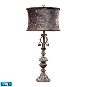 Dimond Lighting DMD 93 10019 LED Ralston Distressed Table Lamp with Alligator Ve