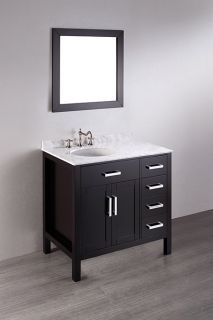 Bosconi SB2105 Bathroom Vanity, 36 Contemporary Single Vanity Black