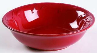 Signature Sorrento Ruby Coupe Cereal Bowl, Fine China Dinnerware   Ruby, Embosse