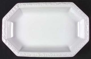 Rosenthal   Continental Maria White (12 Sided) 13 Oval Serving Platter, Fine Ch