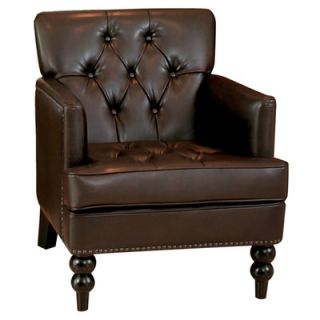 Home Loft Concept Karl Brown Leather Club Chair W4537329