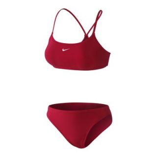 Nike Core Womens Solid Two Piece Swimsuit   Red