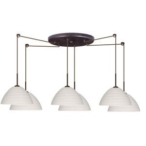 Besa Lighting BEL 6JC 4201KR BR Tessa Pendant