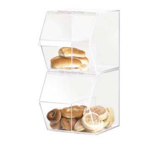 Cal Mil Stackable Food Bin w/ Removable Divider, 11 x 14 x 12 in H, Clear