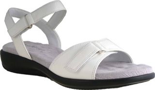 Womens Walking Cradles Sky 2   White Leather Velcro Shoes