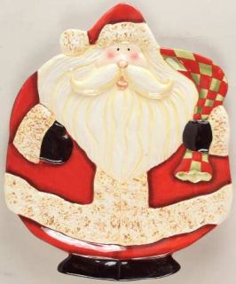 Snowball Santa 15 Sculpted Oval Serving Platter, Fine China Dinnerware   Santa,