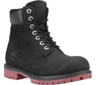 Mens Timberland Icon 6 Premium Boot   Black Nubuck/Red Boots