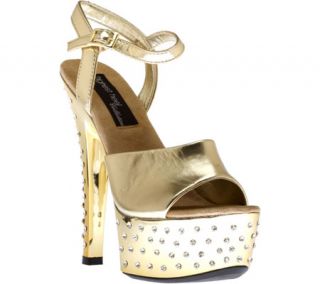 Womens Highest Heel Dazzel 11   Gold Metallic Polyurethane High Heels