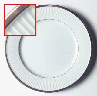 Fitz & Floyd Classique DOr White Dinner Plate, Fine China Dinnerware   Ribbed R