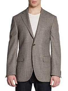 Virgin Wool & Cashmere Tweed Blazer   Medium Grey