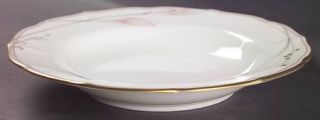 Mikasa Bellamy Large Rim Soup Bowl, Fine China Dinnerware   Pink Band&Flowers,Gr