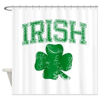  Irish, Four Leaf Clover, Vintage Shower Curtain  Use code FREECART at Checkout