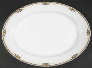 Noritake Lasalle 16 Oval Serving Platter, Fine China Dinnerware   Fruit Urns, B