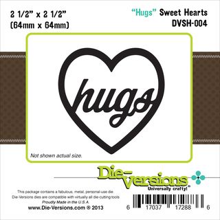 Die versions Sweet Hearts Die hugs, 2.5x2.5