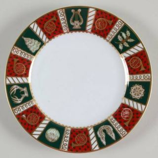  Nm5 Bread & Butter Plate, Fine China Dinnerware   Green&Red Panels