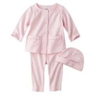 PRECIOUS FIRSTSMade by Carters Newborn Girls 3 Piece Layette Set   Pink 3 M