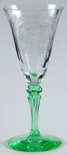 Tiffin Franciscan Nymph Green (15011) Wine Glass   Stem 15011 1g, Green Stem, Et