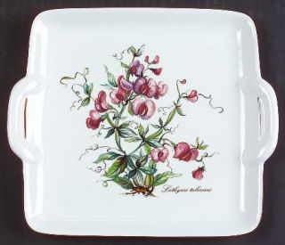 Villeroy & Boch Botanica Square Handled Cake Plate, Fine China Dinnerware   Vari