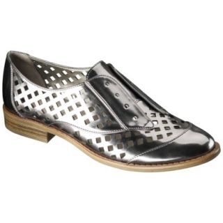 Womens Sam & Libby Justine Perforated Oxfords   Pewter 9.5