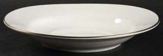 Gibson Designs Chateau Gold Rim Soup Bowl, Fine China Dinnerware   All White Por