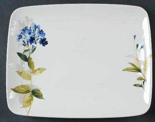222 Fifth (PTS) Adelina Blue Dinner Plate, Fine China Dinnerware   Blue Flowers