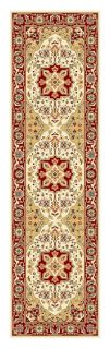 Lyndhurst Collection Traditional Ivory/red Runner (23 X 8)
