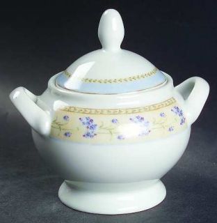 Heritage Mint Enchanted Garden Sugar Bowl & Lid, Fine China Dinnerware   Multmot