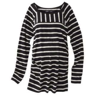 Liz Lange for Target Maternity Long Sleeve Striped Tee   Black/White S