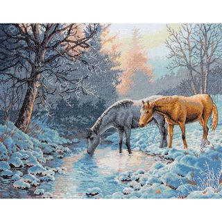 Gold Collection Frosty Morning Counted Cross Stitch Kit 15x12
