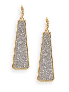 ABS by Allen Schwartz Jewelry Glitter Drop Earrings   Gold Silver