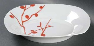 Gibson Designs Berry Splendor Soup/Cereal Bowl, Fine China Dinnerware   Red Berr
