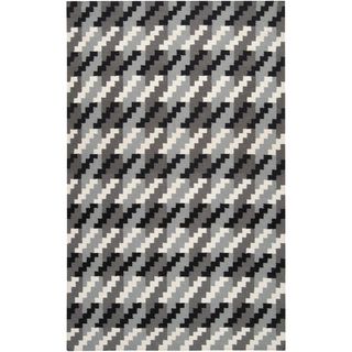 Handwoven Merritt Grey Wool Rug (9 X 13)