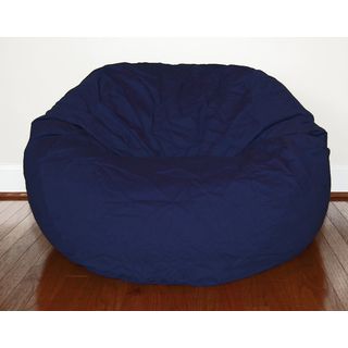 Navy Blue Cotton Twill 36 inch Washable Bean Bag Chair (Navy blueFill Reground polystyrene (styrofoam) piecesClosure ZipperRemovable/washable cover YesCare instructions Machine wash cold, line dry or dry on low setting with zipper closedWeight 10Dime