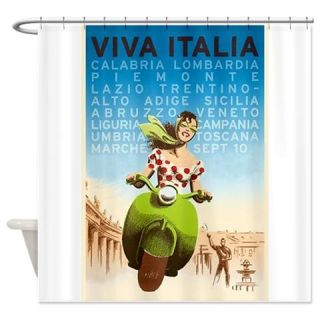  Viva Italia, Travel, Italy,Vintage Poster Shower C  Use code FREECART at Checkout