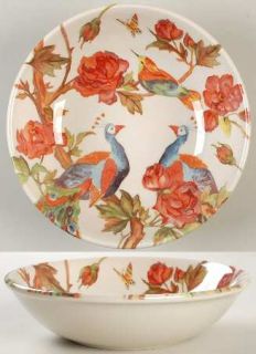 Andrew Tanner Majestic Soup/Cereal Bowl, Fine China Dinnerware   Pink Roses,Bird