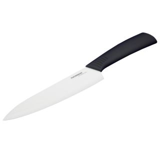 Toponeware Ceramic 7 Chefs Knife  Black Handle White Blade, Ckbkw7 (ABS PlasticBlade Dimension 3 inches7 inch ceramic chefs knife; black handle and white bladeStay sharper longer Hander and shaper than steel; material is the second hardest material ran