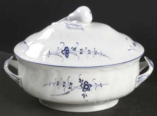 Villeroy & Boch Vieux Luxembourg Oval Tureen & Lid, Fine China Dinnerware   Blue