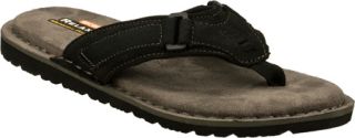 Mens Skechers Relaxed Fit Golson Stage   Black Thong Sandals