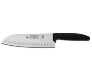 Dexter Russell SofGrip 7 in Santoku Chefs Knife, Duo Edge, Black Non Slip Handle