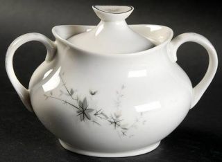 Royal Doulton Greenbrier Sugar Bowl & Lid, Fine China Dinnerware   Gray&Lavender