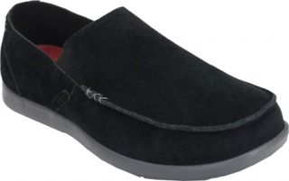 Mens Crocs Santa Cruz Suede II Loafer   Black/Charcoal Suede Shoes