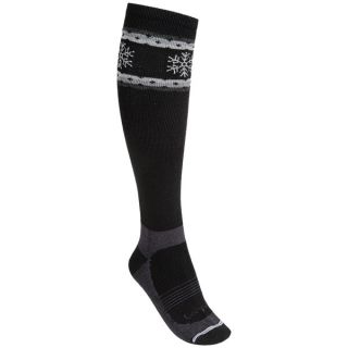 Lorpen Light Ski Socks   2 Pack  Merino Wool (For Women)   BLACK/LAVENDER (M )
