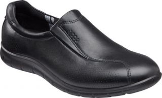 Womens ECCO Babett Slip On   Black Feather Casual Shoes