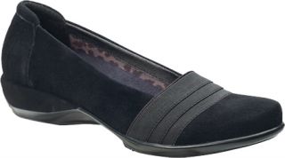 Womens Aetrex Essence™ Valerie Slip On Skimmer   Black Lamb Suede/Fabric