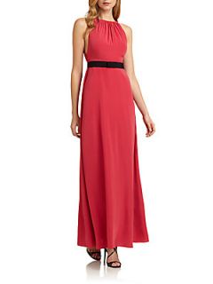 Belted Open Back Gown   Azalea