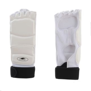 Lion Martial Arts White Medium Kd Foot Protectors (set Of 2) (WhiteSize MediumMaterials Vinyl/cottonDimensions 10 inches high x 5 inches wide x 1 inch deepSet of 2 MediumMaterials Vinyl/cottonDimensions 10 inches high x 5 inches wide x 1 inch deepSet
